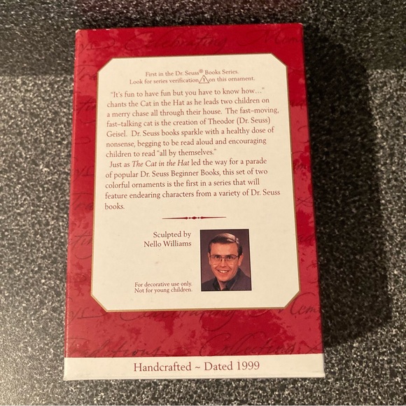 NWT Vintage Hallmark 1999 Keepsake Ornament “The Cat in the Hat” - Picture 2 of 11